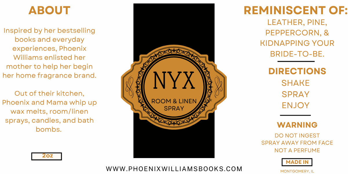 Nyx Room & Linen Spray - 2oz or 4oz