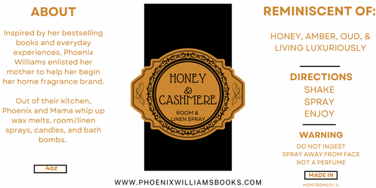 Honey & Cashmere Room & Linen Spray -  2oz or 4oz