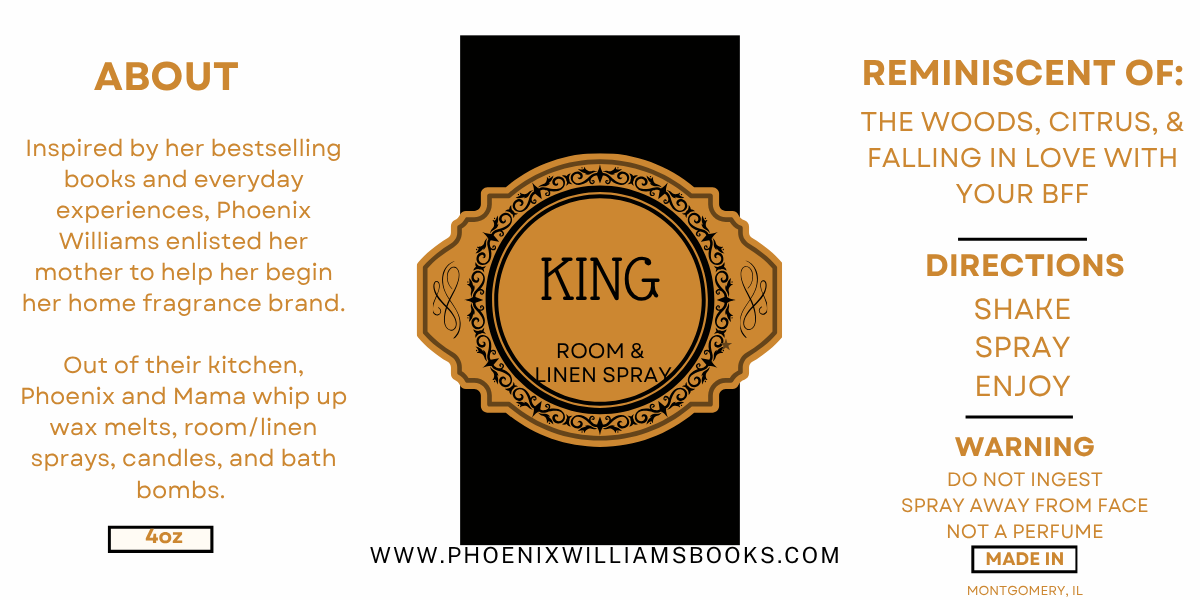 King Room & Linen Sprays -- 4oz & 8oz