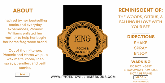 King Room & Linen Sprays -- 4oz & 8oz