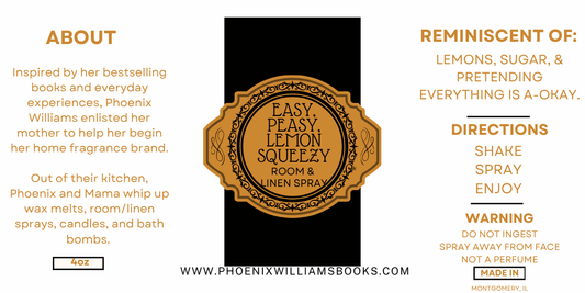 Easy, Peasy, Lemon Squeezy Room & Linen Spray -  4oz or 8oz