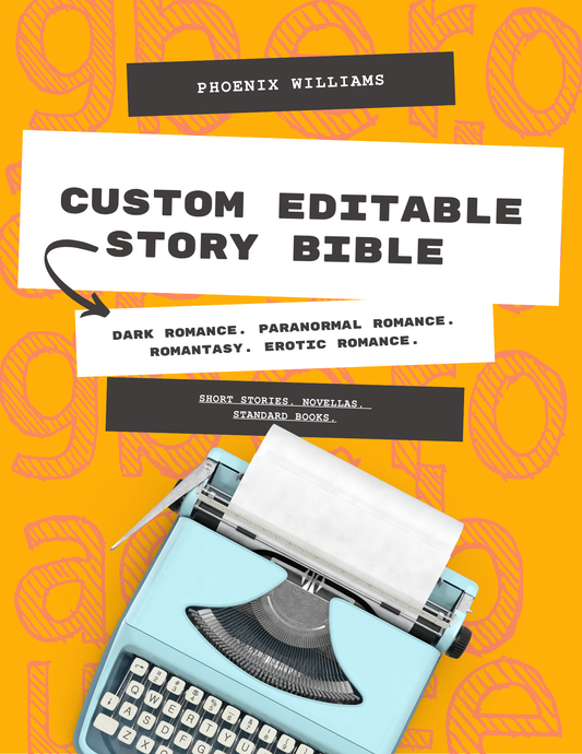 Custom Editable Story Bible – Tailored for Romance Authors
